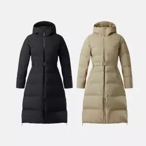 [롯데백화점]코오롱스포츠 여성 벨티드 롱 다운 2종 택1