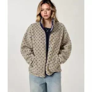후아유 Dot Pattern Fleece Jacket WHMZG1198F 455313