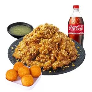 [노랑통닭] (순살)우도 땅콩 치킨+치즈볼(오)+콜라1.25L