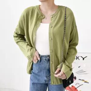 [리빌모아]여자 루즈핏 라운드 가디건 하객룩 트위드자켓 블라우스 원피스 여성가디건