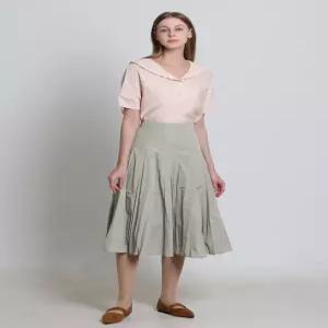 [데코][데코(DECO)] 주름 롱 스커트 (택가격 529000원)