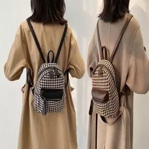 [하프클럽/]백팩 드 가벼운백팩 체크 작은 패션 여성 가방