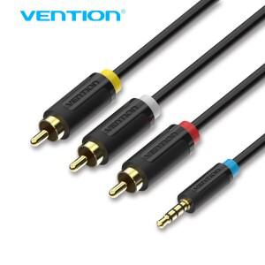Vention 3.5mm ~ 3 RCA 오디오 케이블 어댑터 1.5m/2m 안드로이드 TV 박스 스피커 Ipod 1to3 용 남성 잭 Au