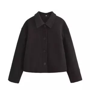 여성 모직 캐주얼 숏 스타일 루즈핏 코트 ST1