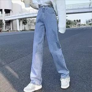 연청 트렌디 데님 청바지 팬츠 일자 스트레이트핏 여성 (HSJ-WFKBX8P)