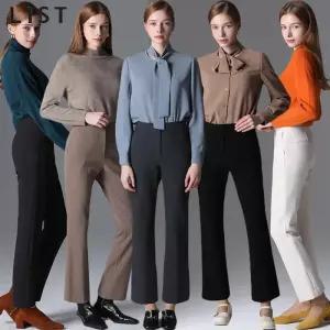 [리스트][리스트] 웨이스트 스티치 슬림 팬츠