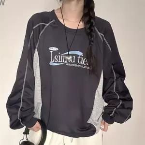 박시 루즈핏 맨투맨 트렌디 레터링 맨투맨 데일리 가을