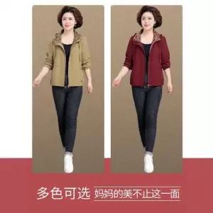 춘추 점퍼 쇼트 후드 트렌치 코트 여자야구점퍼 ible3