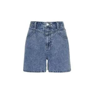 [하프클럽/게스]게스 여성 청바지 비조 절개 반바지 미디엄블루 YP2D6955