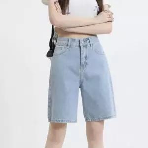 친절한탄씨 여름 여성 데님 숏팬츠 나들이 외출용 캐주얼 바지 여성면반바지 치마바지