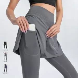 [하프클럽/]레깅스 투인원 여성 반 운동 치마 헬스 빅사이즈 바지 조거 테