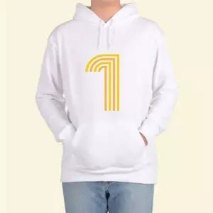 기모후드티 숫자 1 넘버링 스트라이프 디자인