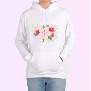 기모후드티 벚꽃 분홍 꽃 디저트 나비 봄 디자인