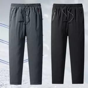 [하프클럽/]남자 겨울바지 바지 작업복 솜 방한 밴딩 편한 기모 등산 슬랙스