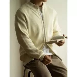 니트 면 가을 캐주얼 집업 남자집업니트 차이나 스웨터 기모 카디건 투웨이 ible3