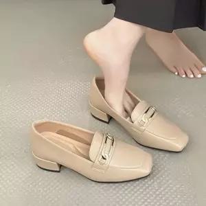 스퀘어토 장식 포인트 쿠션 로퍼힐 미들힐 5SSY 여성샌들 여성샌들힐 여자샌들 쪼리샌들