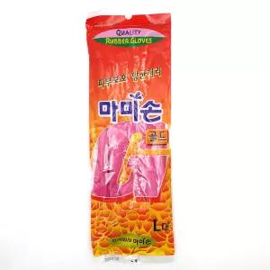 마미손 골드 대(L) 고무장갑 핑크 10개