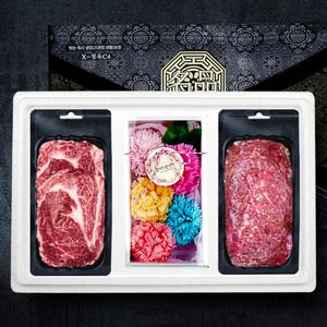 횡성 한우 어버이날 카네이션 소고기(불고기+등심) 선물세트 800g