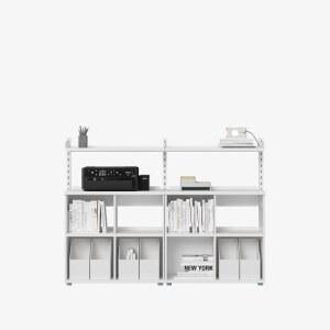 한샘 플롯 책장세트 3단 160x40cm (옵션 택1)