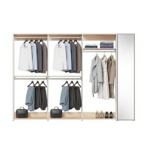 한샘 스테이 내추럴 드레스룸 세트 290cm 행거+거울형