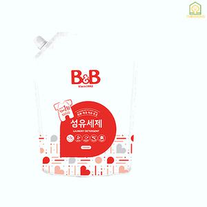 [정품] 비앤비 섬유세제 유연제 1800ml 리필 1500ml 용기 아기 유아 드럼 세탁세제