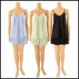[솔브](정상) 슬립 이너웨어 잠옷 부드러운촉감 솔리드 심플 데이웨어 상하의 세트_S SDWHSD405_S