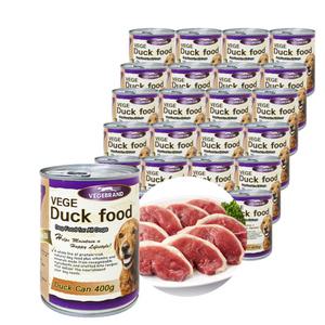 헬로도기 베게 브랜드 대용량 강아지 습식캔 오리고기400g 1박스(24개)