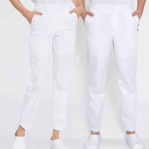 화이트 TC20수 위생복 위생바지 조리복 조리바지 작업바지 부분허리밴딩 병원