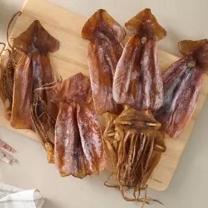 열풍건조로 쫀득한 쫄쫄이 오징어 소사이즈 200g 내외 x2봉(봉당 4-8마리 내외)