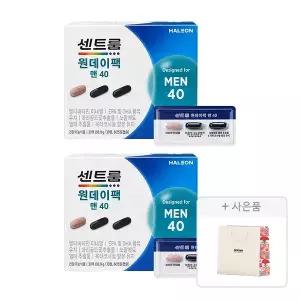 센트룸 원데이팩 맨40, 2개 + 증정 (포지타노 레몬캔디+가정의달 쇼핑백)
