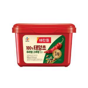 해찬들 100% 우리쌀 태양초 고추장 500g x 4개