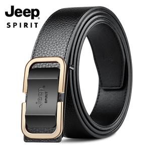 JEEP SPIRIT 고품질 소가죽 남성 자동 버클 벨트 정장 빅사이즈벨트