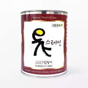 옻스테인 골드 UV+ 외장용 4L 대용옻칠 천연오일스테인 한옥도장