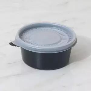 고품질 일회용죽용기 BF 반죽 원형 350 블랙 800세트 일회용 본죽통 (WD79CFC)