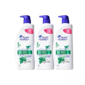 헤드앤숄더 두피토탈솔루션 쿨멘솔 샴푸 850ml x3개