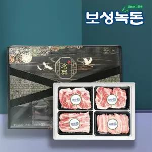 [보성녹돈] 프리미엄 으뜸선물세트 6호 1.6kg (목살400/목살400/삼겹400/항정살400)