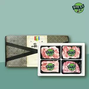 [올리브포크] 한돈 구이갈비 선물세트 4호 1.2kg (목살300/목살300/삼겹300/돼지갈비300)