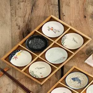 조식 트레이 일본 원목 식기 접시 나무 플레이팅 세트 디저트 그릇 스타일 우드 카페