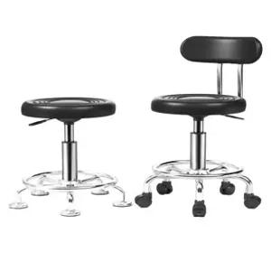 작업 의자 보조의자 낮은 카운터 원형 병원 로비 블랙 스툴 바퀴달린의자 체어 이동식