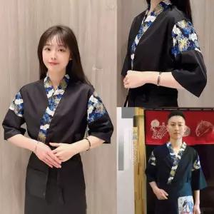 일식집 유니폼 조리복 가운 주방장 조리사 셰프복 주방 일식 요리사 린넨 작업복 쉐프