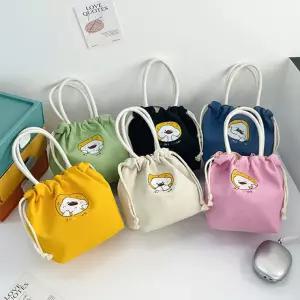 오리 미니 복주머니백 에코백 미니백 캔버스 다용도 스트링 파우치 6color