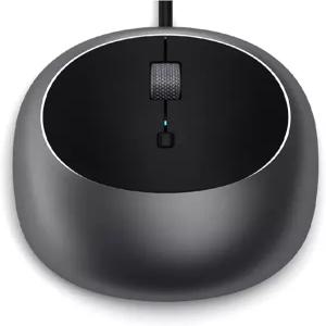 사테치 알루미늄 C1 유선 USB C 마우스 맥북 에어/프로 M5/M4용 광학 컴퓨터 M5/M4/M3 미니 맥 - 스페이스