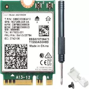 PC 노트북용 AX210NGW WiFi 6E 카드 - 블루투스 5.3을 지원하는 트라이밴드 5400Mbps 인텔 AX210 Windows