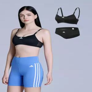 아디다스 퍼포먼스 여성 퀵드라이 에어로 퍼펙트 모션핏 브라팬티 세트(블랙)