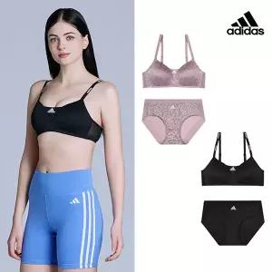 [아디다스] 퍼포먼스 에어로 퍼펙트 모션핏 브라팬티 4종 세트