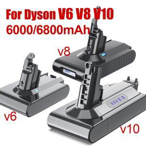 다이슨 호환 V6 V7 V8 시리즈 배터리 60006800mAh 진공 청소기 충전식 절대 푹신한 동물 Bateria