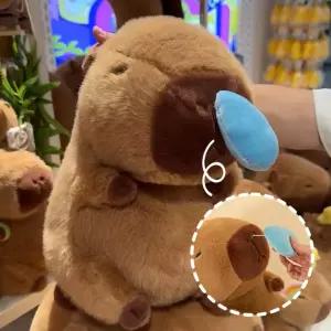콧물 카피바라 인형 필로우 쿠션 꿀잠 애착 선물 인형 베개 카피바라 쿠션