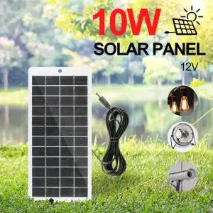 태양광모듈 태양열 10W 휴대용 태양 전지 패널 12V 배터리 충전기 전압 레귤레이터 보조베터리 야외 차량용