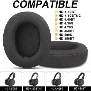 호환  Sennheiser 헤드폰용 교체용 이어 패드 HD4.50BT HD4.50 HD4.50BTNC HD458BT HD450 HD450BT 헤드셋