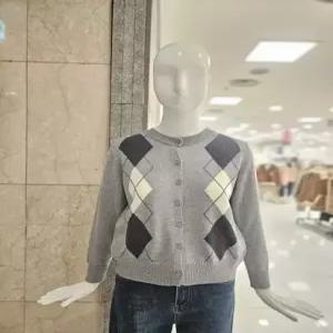 밸리걸 라운드 아가일 니트 봄 가디건 804630)_EPT